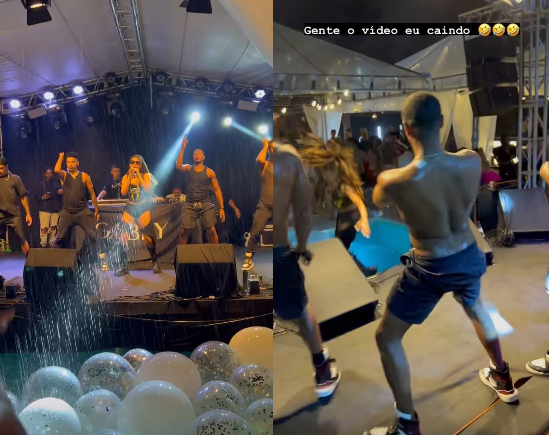 Gabily sofreu uma queda durante show no Rio - Reprodução/Instagram
