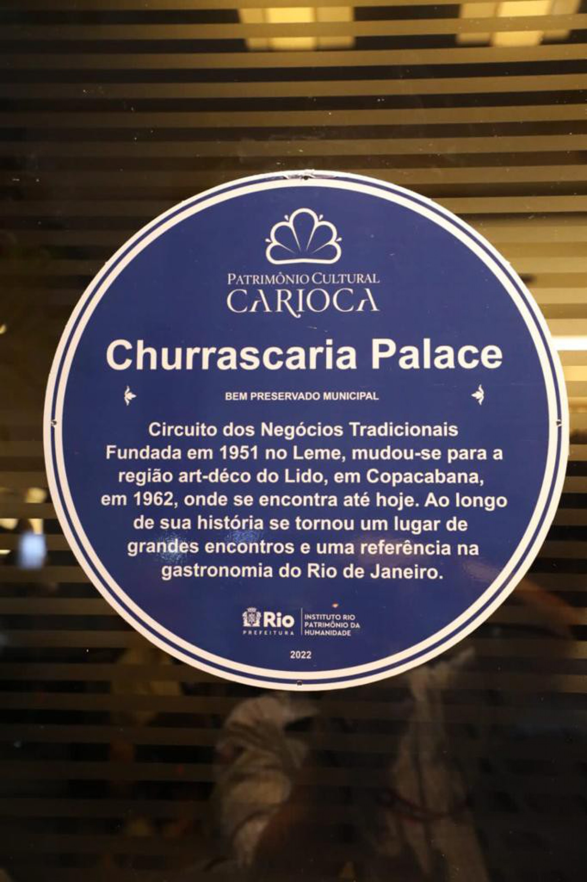 A placa azul do Patrimônio Cultural Carioca  - Fabio Motta / Prefeitura do Rio