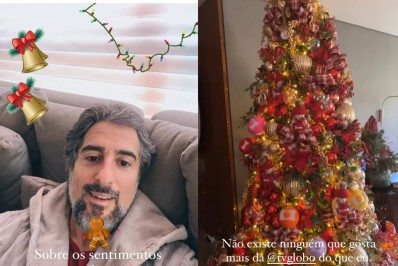 Marcos Mion leva decoração de Natal da Globo para casa
