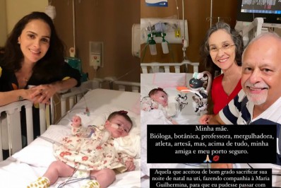 Letícia Cazarré agradece aos pais por acompanharem Maria Guilhermina na UTI durante o Natal