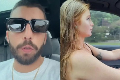 Pedro Scooby mostra Cintia Dicker dirigindo a caminho da maternidade: 'Plena'