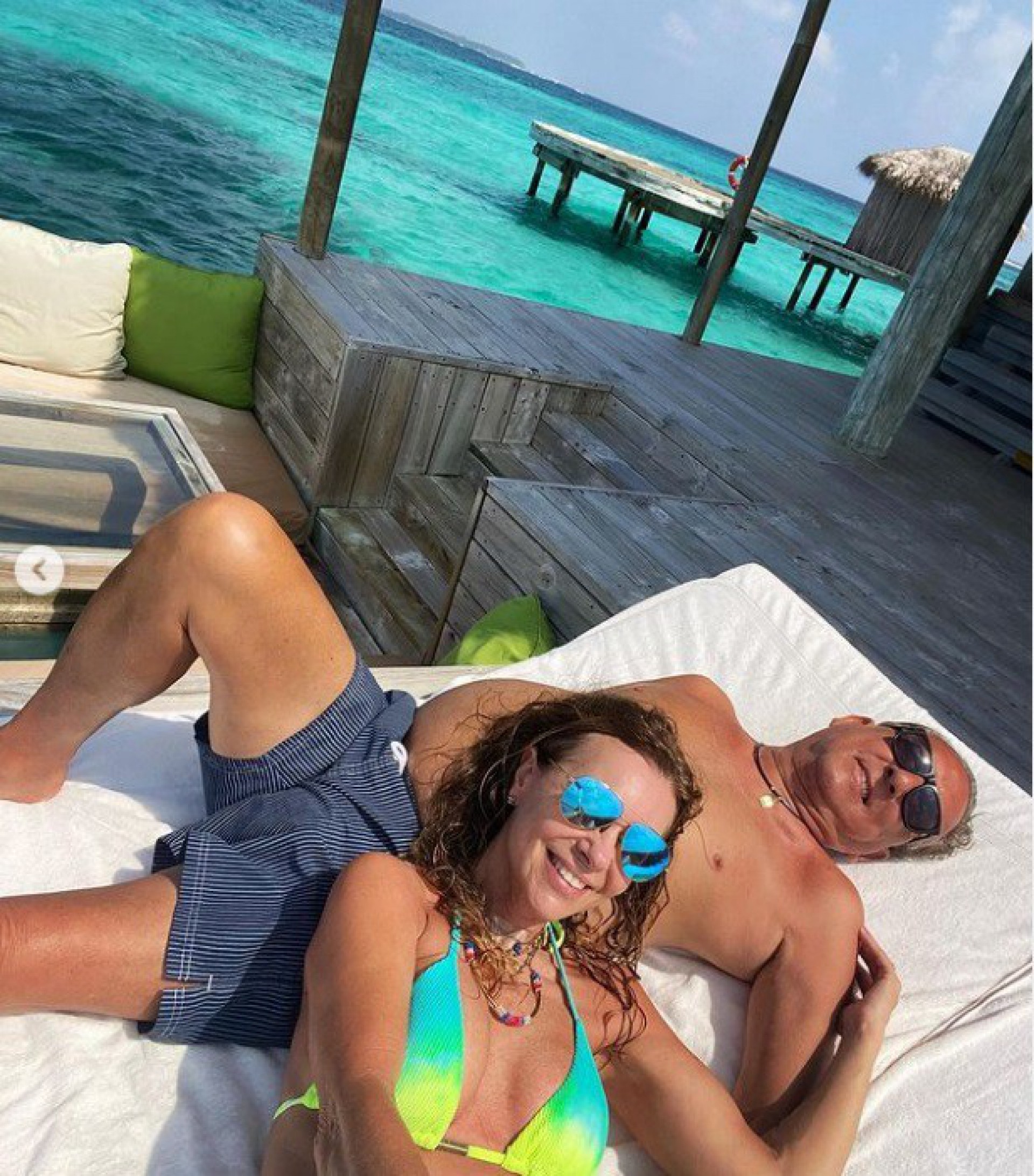 Galvão Bueno e Desirée Soares estão em Maldivas - Reprodução do Instagram