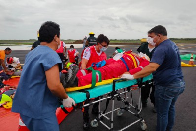 Simulado de acidente aeronáutico prepara socorristas no Heliporto do Farol para eventuais emergências
