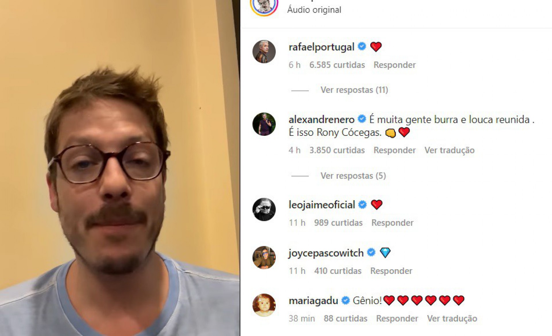 Famosos apoiam Fabio Porchat após polêmica com Gkay - Reprodução do Instagram