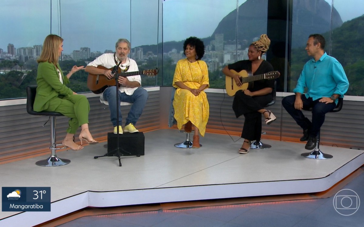 Teresa Cristina e Moacyr Luz serão atrações do Revéillon em palco montado na praia do Flamengo - Reprodução/TV Globo