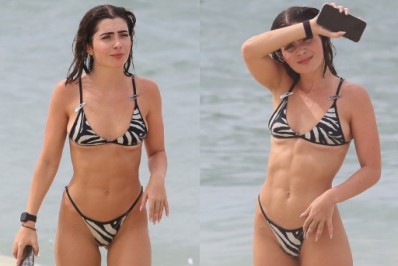 Jade Picon exibe corpo escultural em dia de praia no Rio