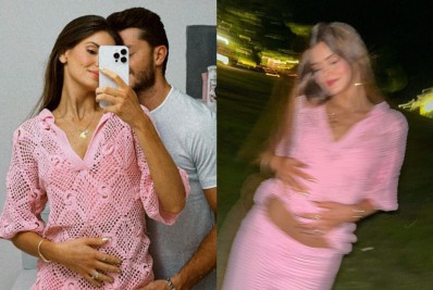 Camila Queiroz posa com a mão na barriga e deixa fãs em polvorosa: 'Bebê a bordo?'