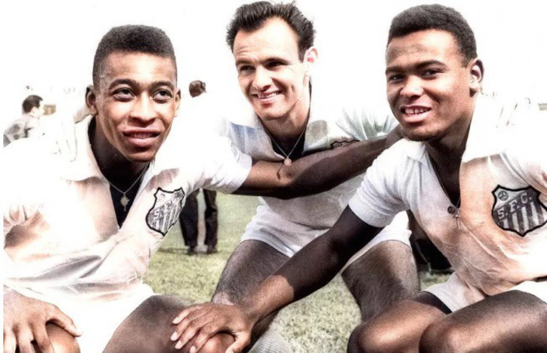 Pelé, Coutinho e Pepe fizeram história com a camisa do Santos - Reprodução