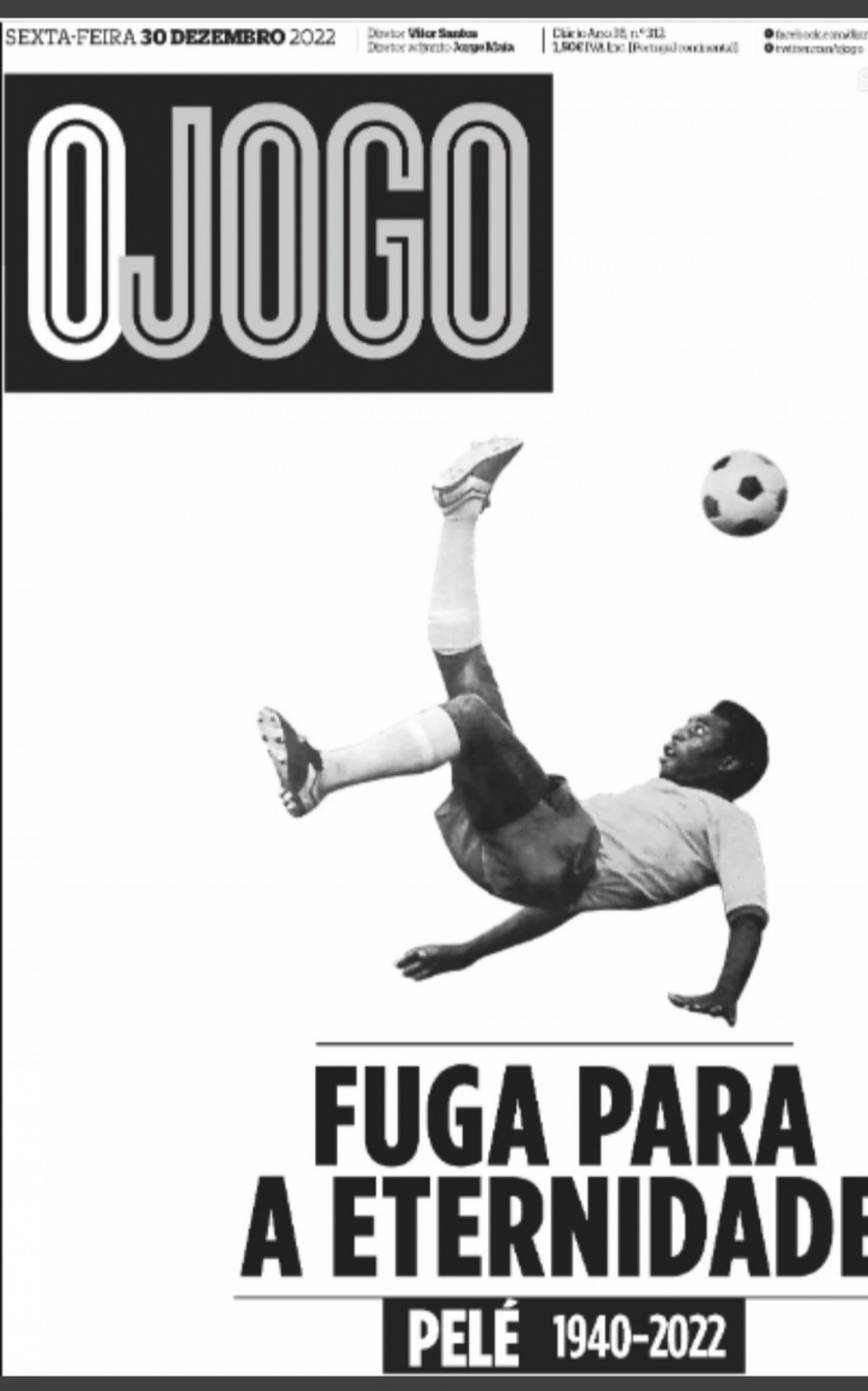 Capa do jornal portugu&ecirc;s 'O Jogo'