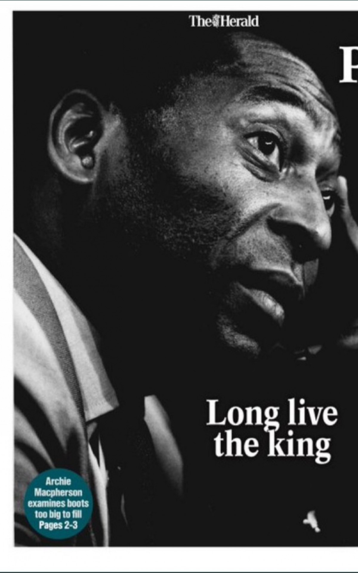 'Vida longa ao Rei', publicou o ingl&ecirc;s 'The Herald'