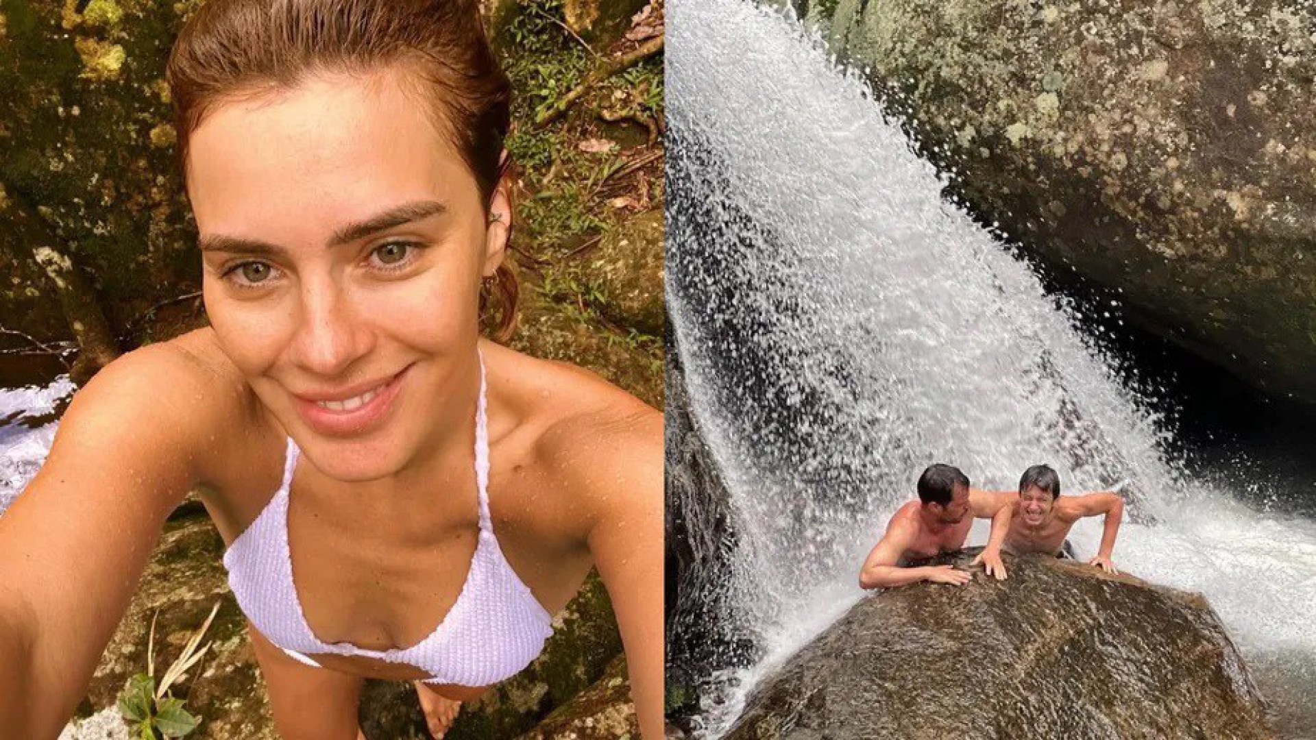 Carolina Dieckmann compartilha cliques na cachoeira com marido e filho caçula - Reprodução / Instagram