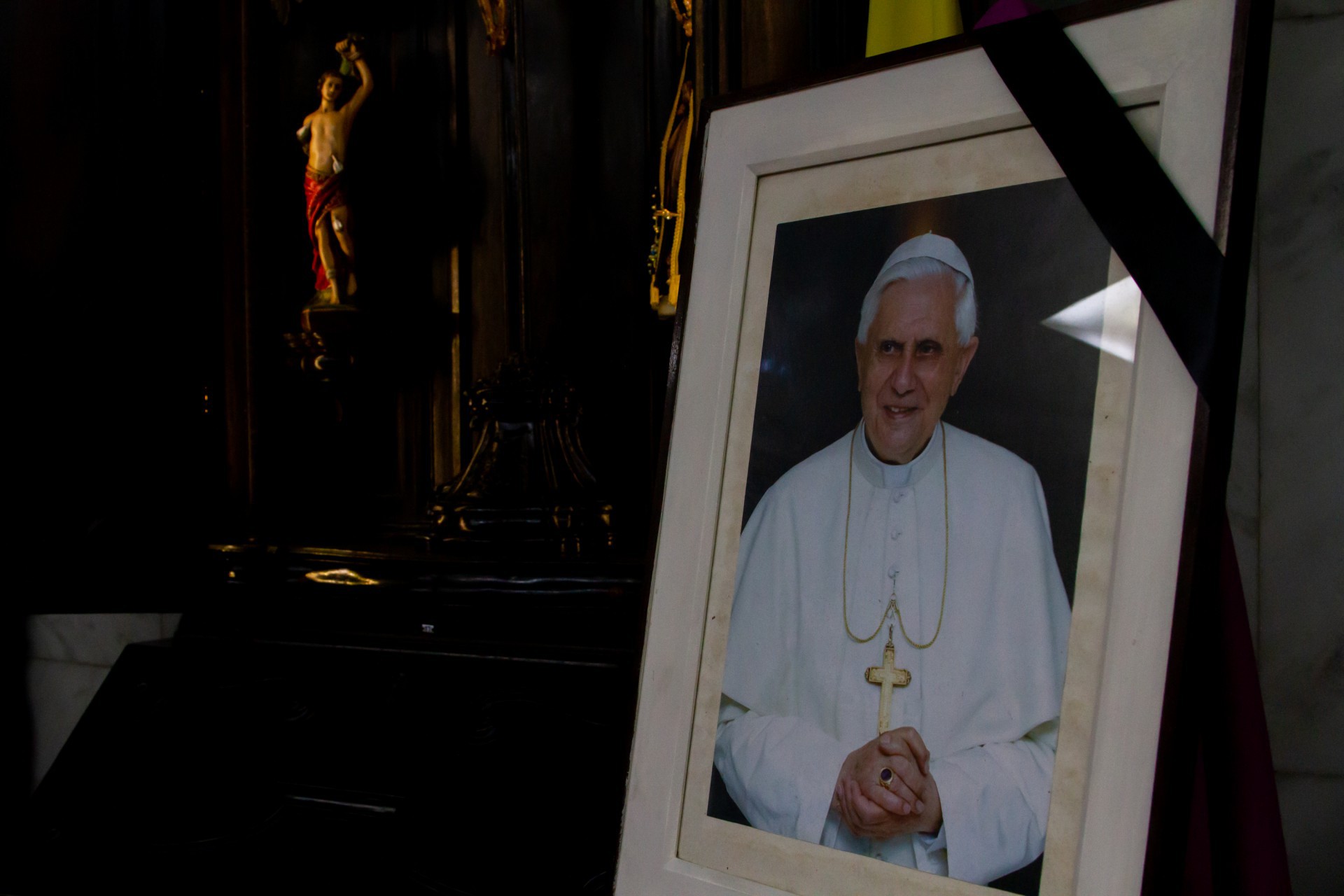 Dom Orani João Tempesta falou na manhã desse sábado (31) na Catedral Metropolitana do Rio de Janeiro, sobre falecimento do Papa do Bento  XVI e uma oração. 
 - Érica Martin/ Agência O Dia