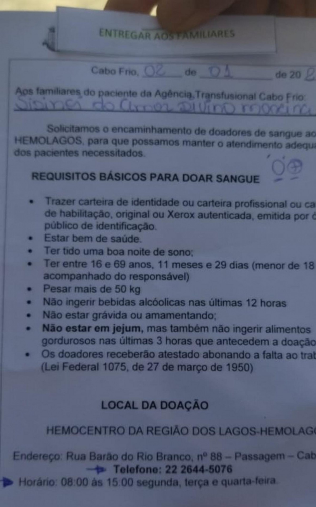 Funcionário baleado em peixaria de Cabo Frio precisa de doação de sangue - Ludmila Lopes (RC24h)