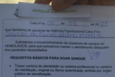 Funcionário baleado em peixaria de Cabo Frio precisa de doação de sangue