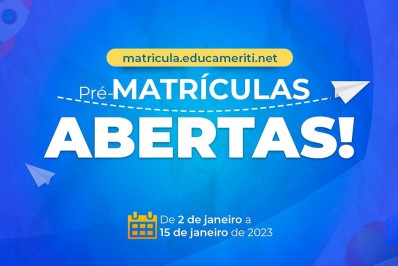 Meriti inicia pré-matrícula para novos alunos da rede municipal nesta segunda (02)
