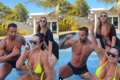 De biquíni, Scheila Carvalho cai enquanto dança; veja 