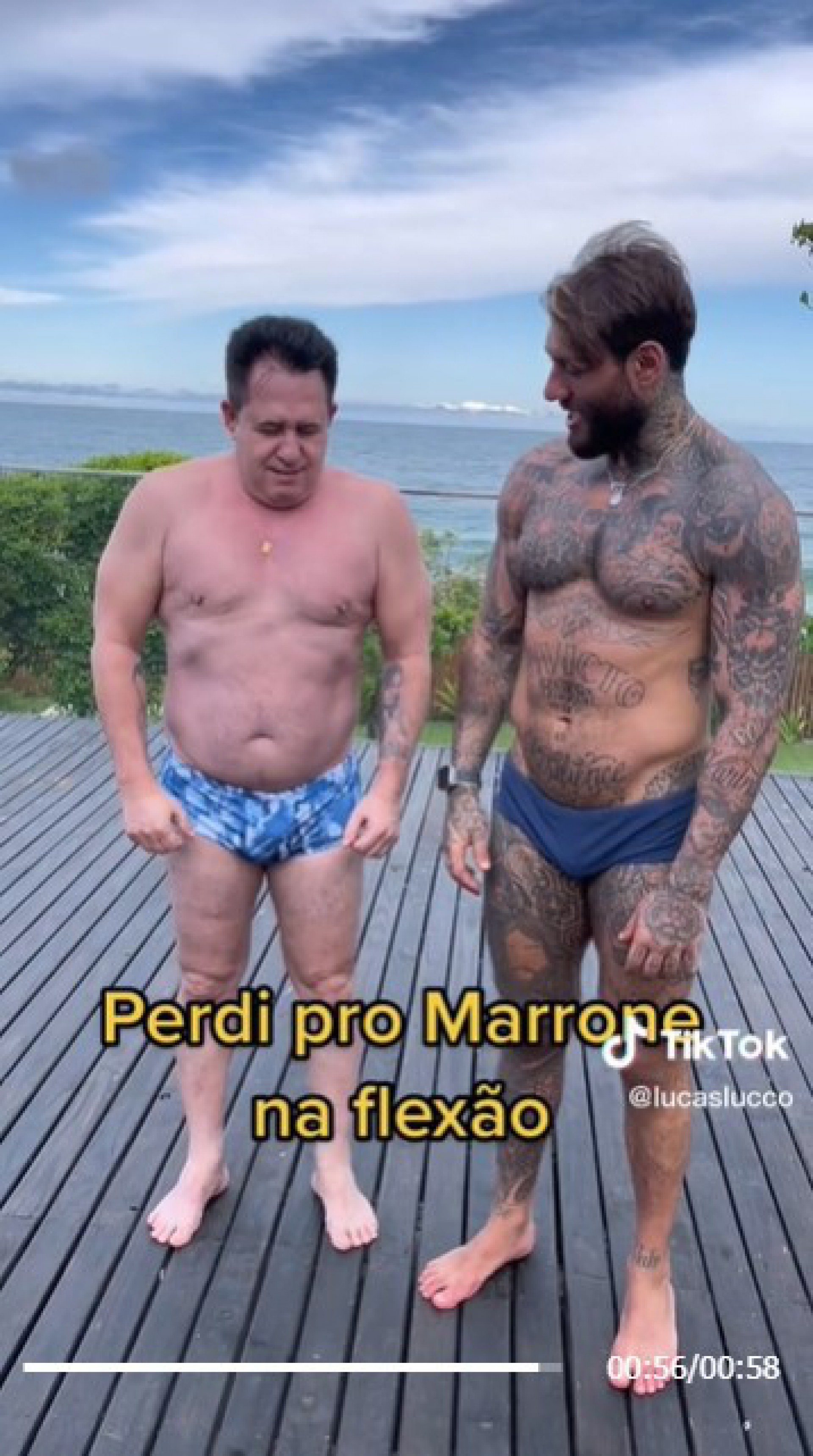 Lucas Lucco perde em competição de flexões para Marrone - Reprodução Internet