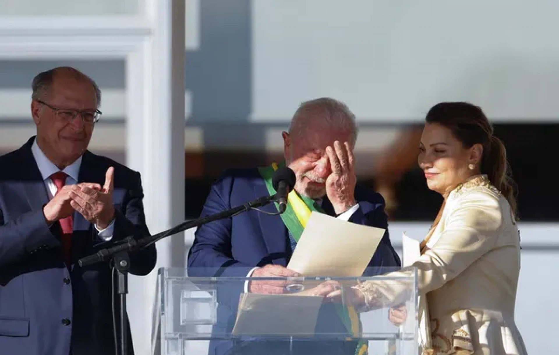 Lula chora durante a posse - Reprodução/Internet