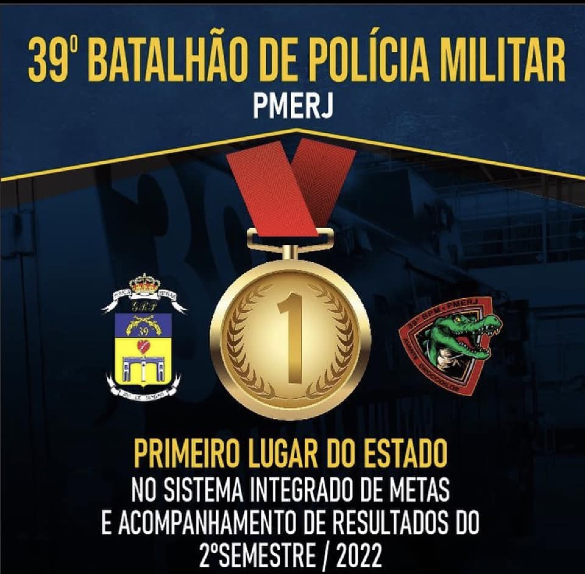 O 39º BPM postou em suas redes sociais oficiais a premiação conquistada - Divulgação / 39º BPM