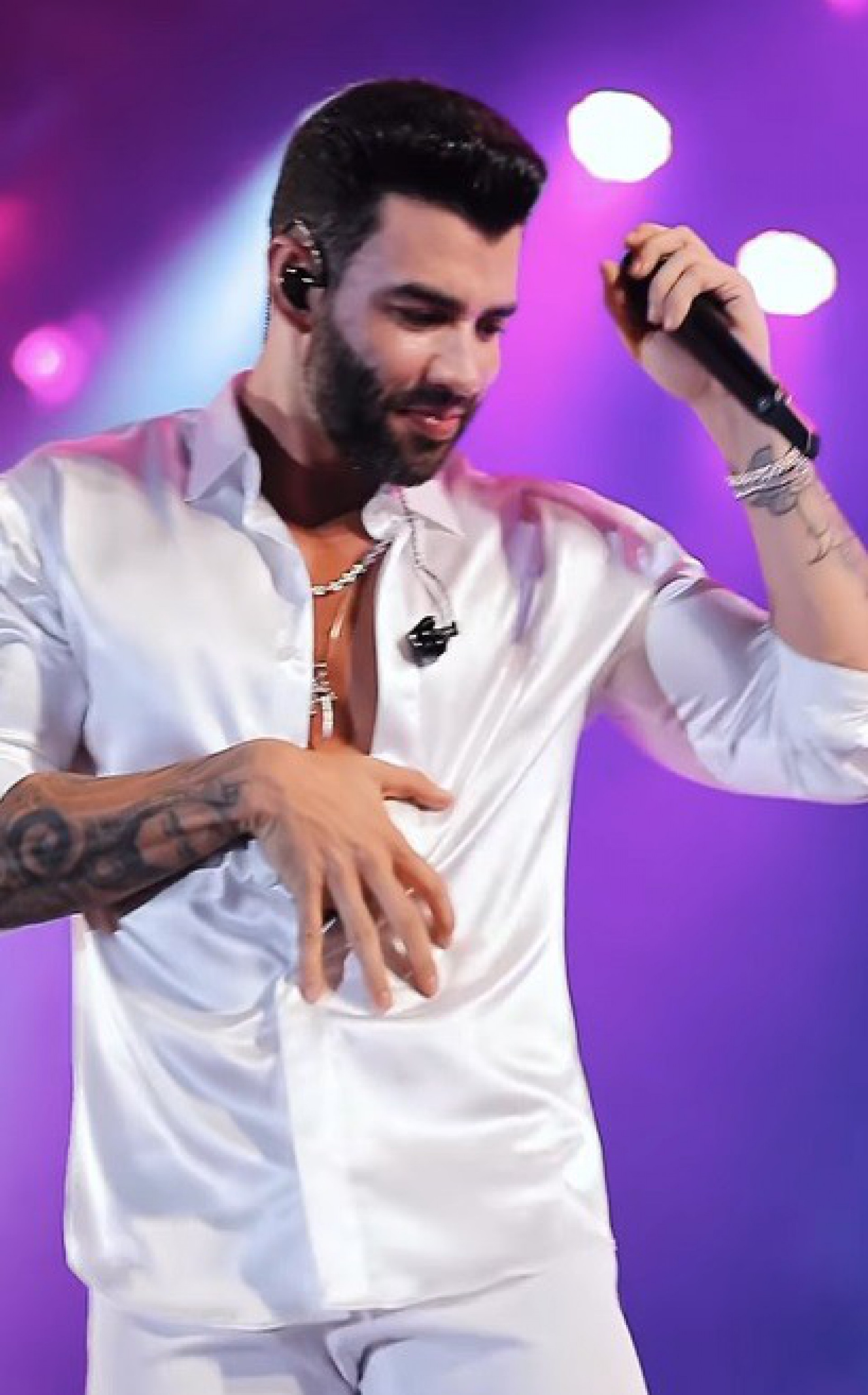  Gusttavo Lima durante seu show em Fortaleza - Reprodução do Instagram