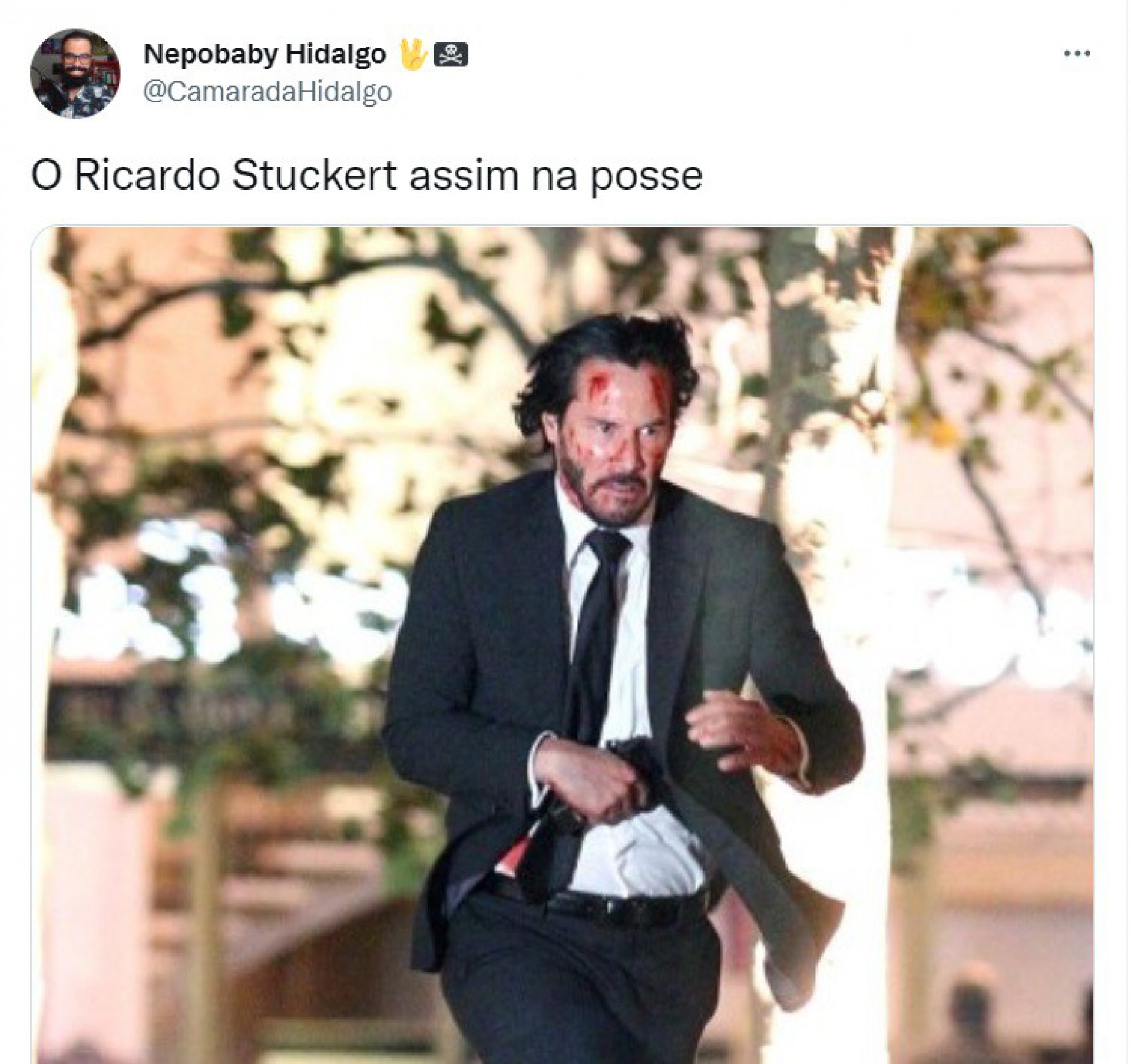 Internautas compararam fotógrafo de Lula com Keanu Reeves - Reprodução Internet