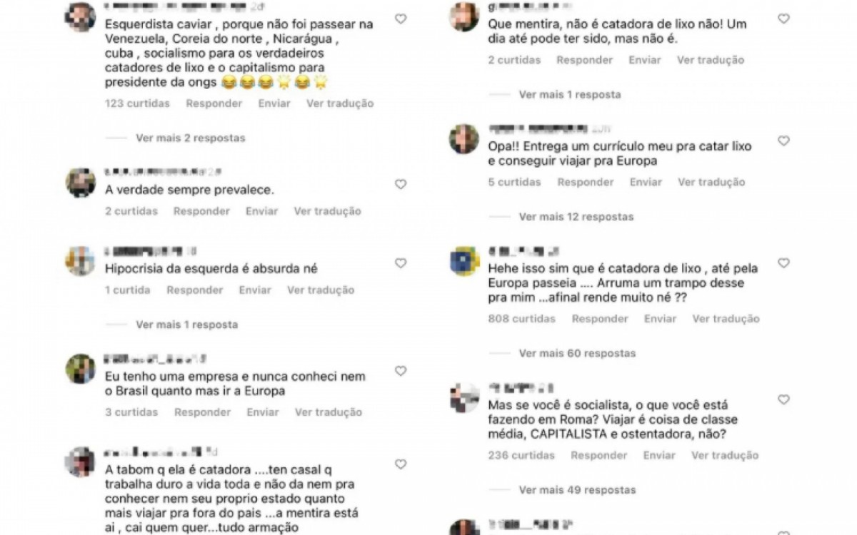 Usu&aacute;rios de rede social atacam catadora que passou faixa presidencial para Lula - Reprodu&ccedil;&atilde;o: redes sociais