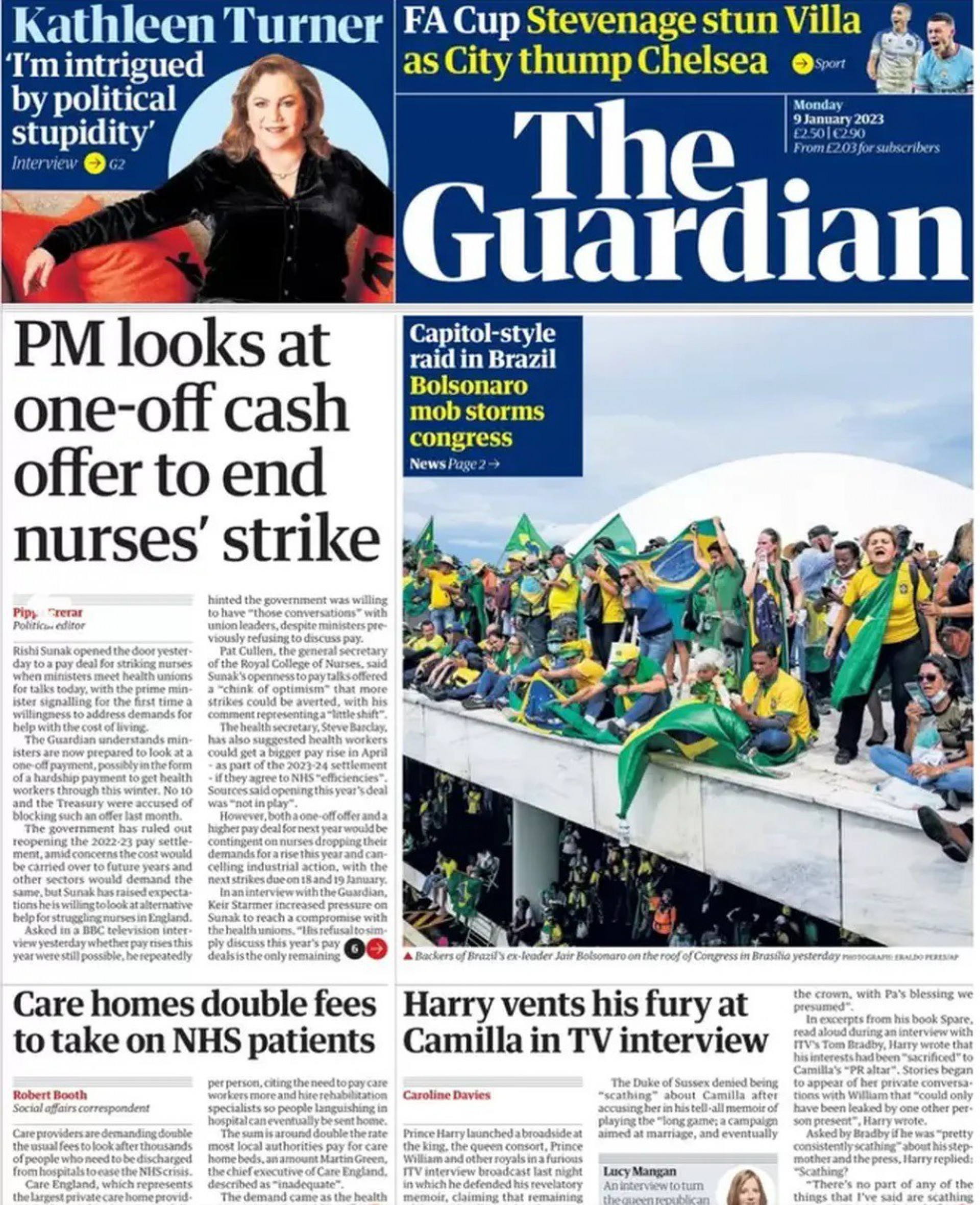 Capa do jornal The Guardian - Reprodu&ccedil;&atilde;o