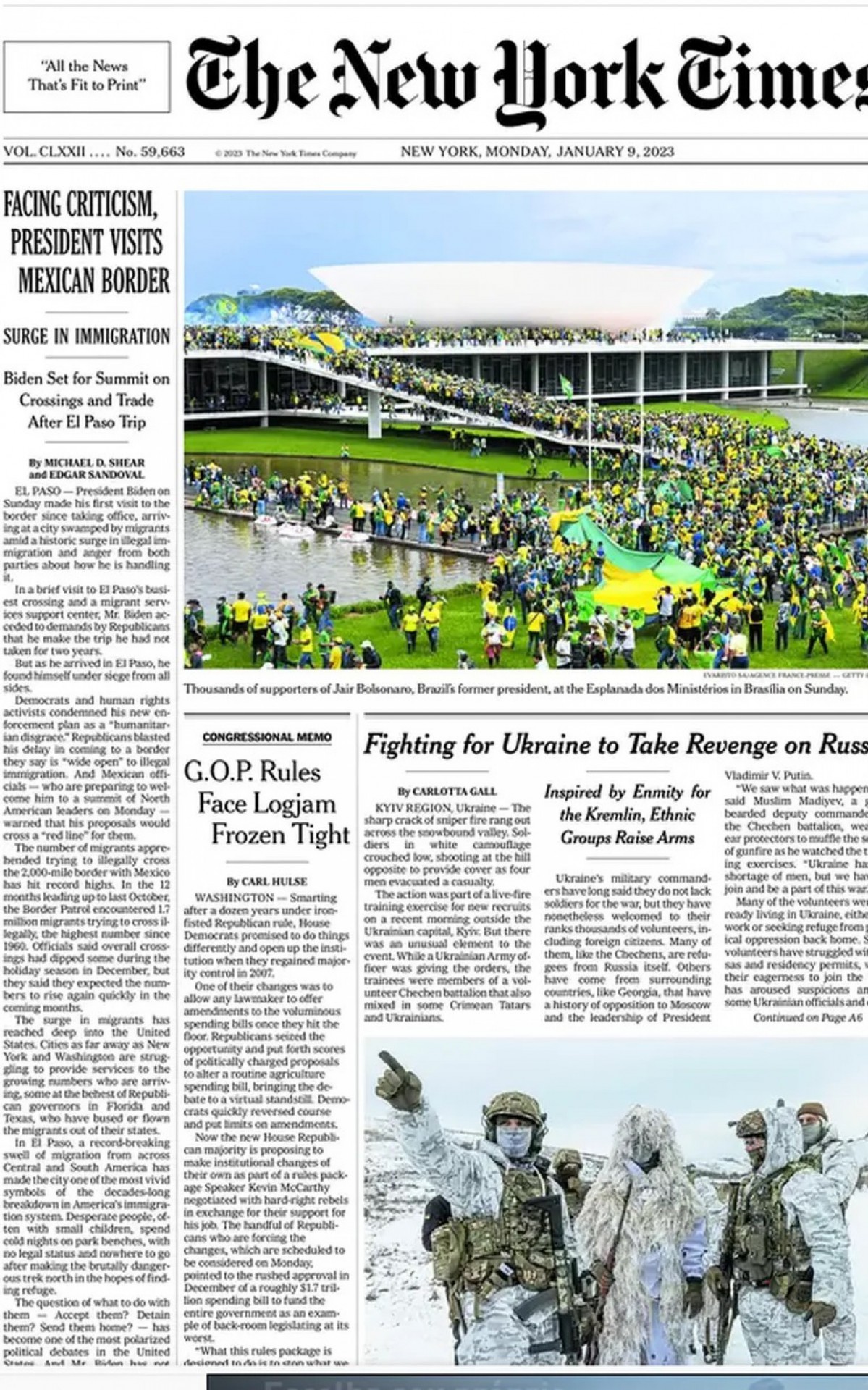 Capa do jornal The New York Times 
