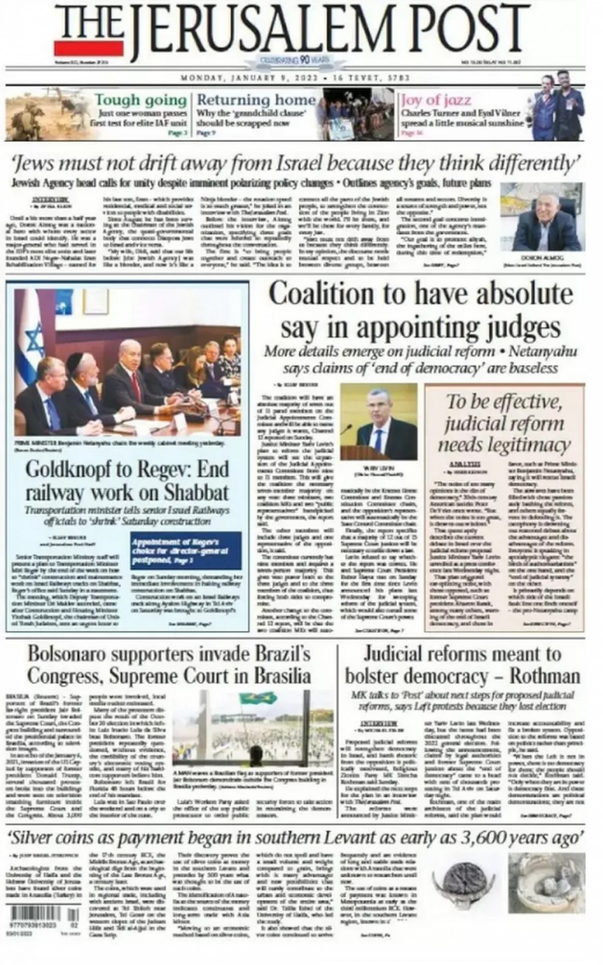 Capa do jornal The Jerusalem Post