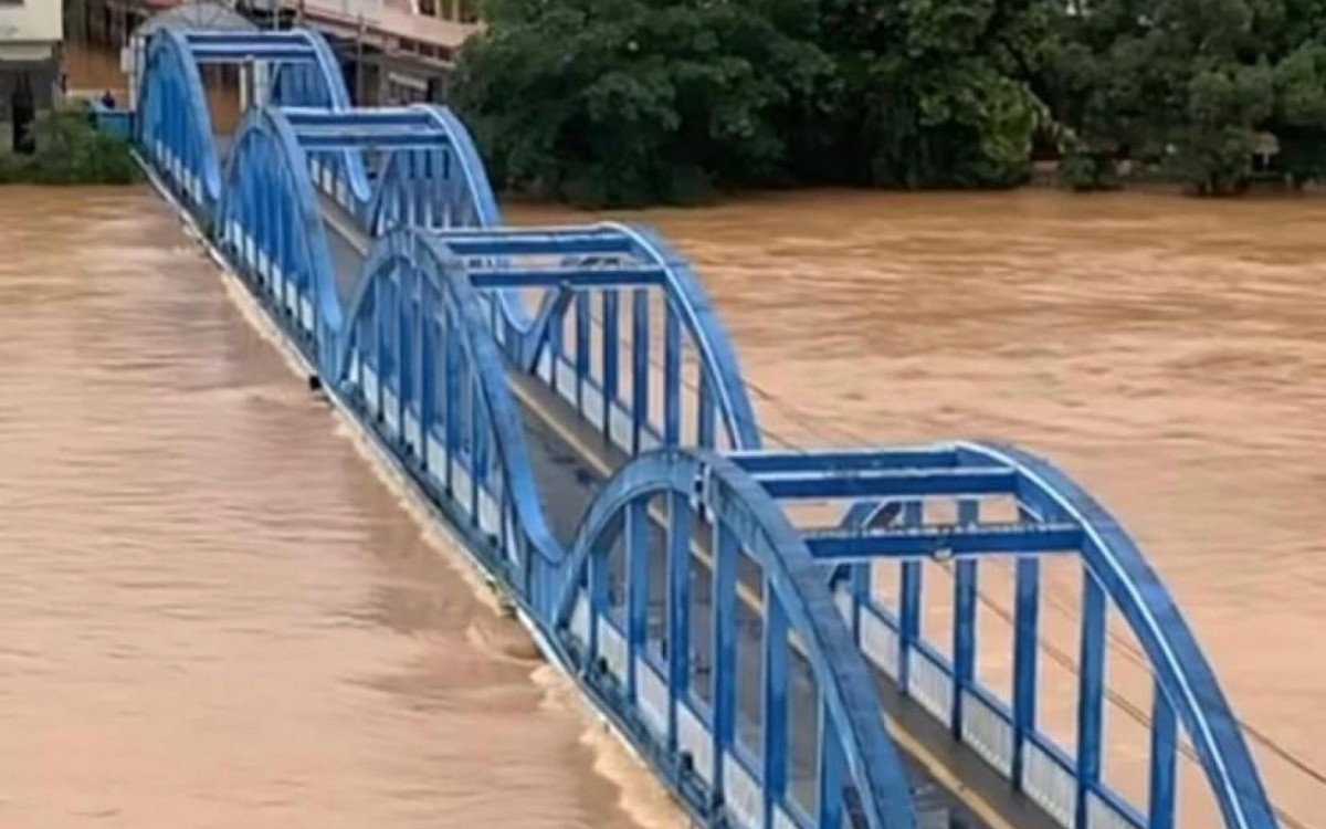 Santo Antônio de Pádua, no Noroeste do estado, é atingido por enchentes do Rio Pomba - Divulgação / Defesa Civil de Santo Antônio de Pádua