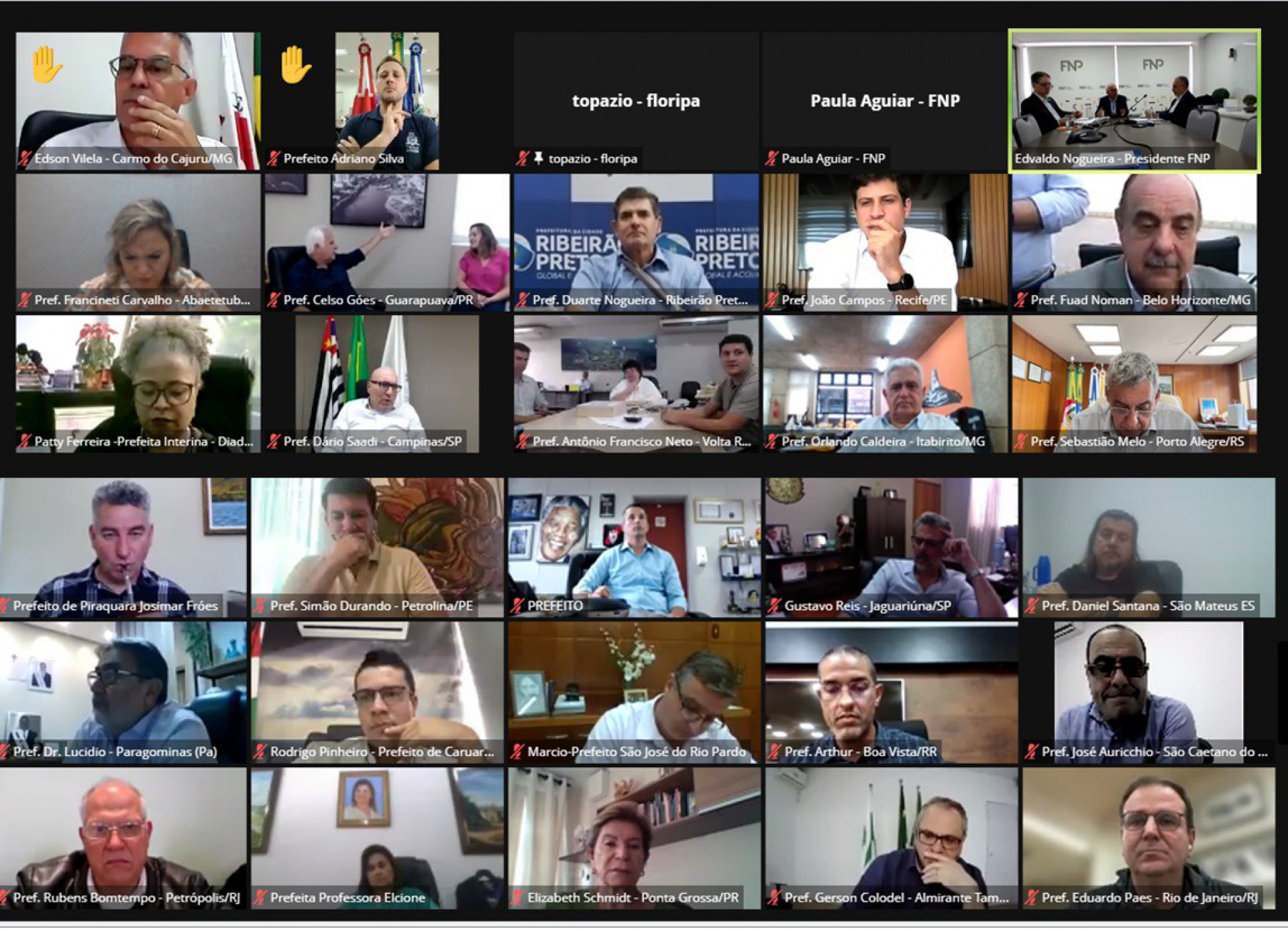 Nota reflete opinião de governantes locais dos municípios com mais de 80 mil habitantes - FNP/Divulgação