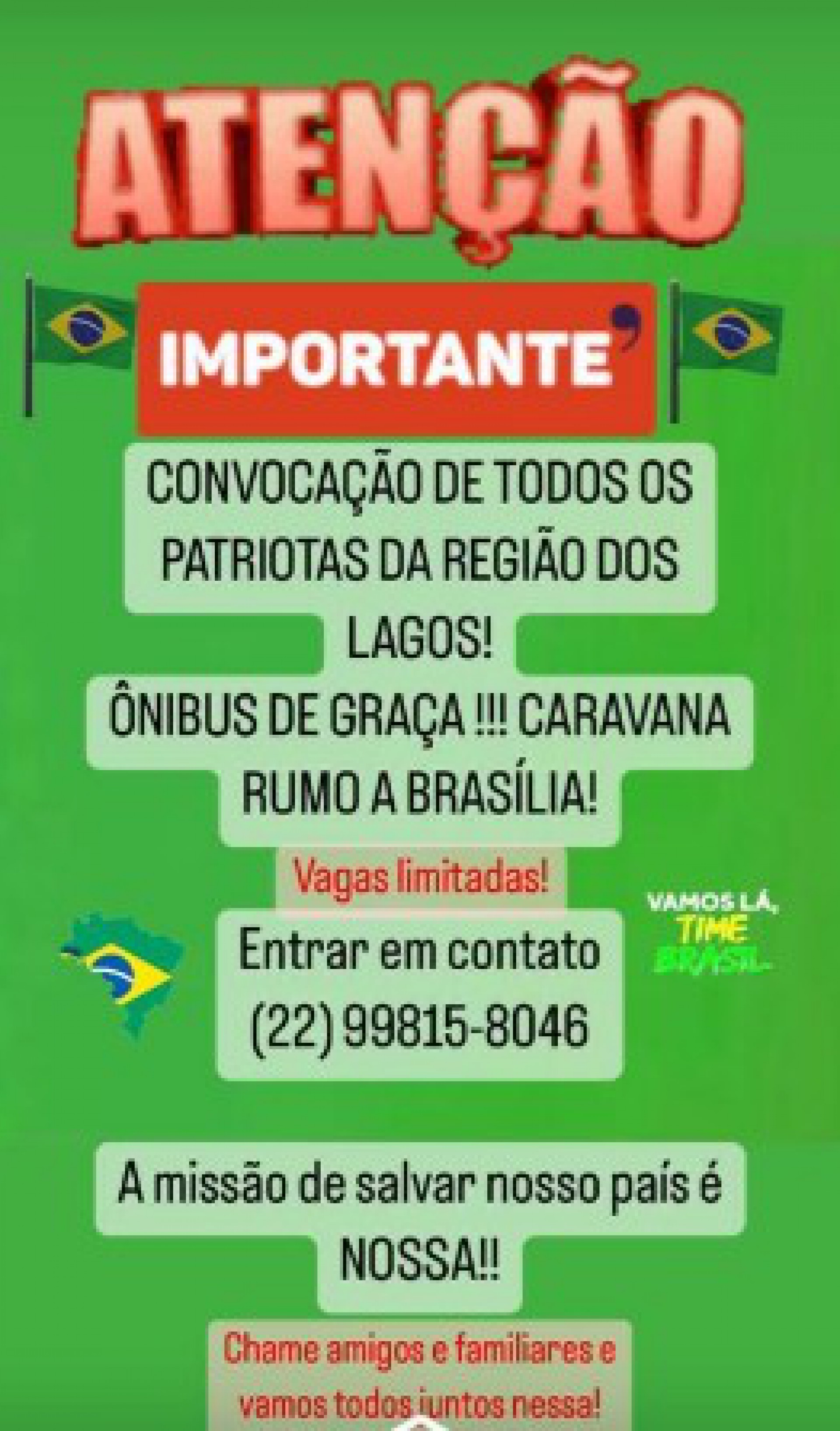 Moradores da Regi&atilde;o dos Lagos participaram de atos golpistas em Bras&iacute;lia