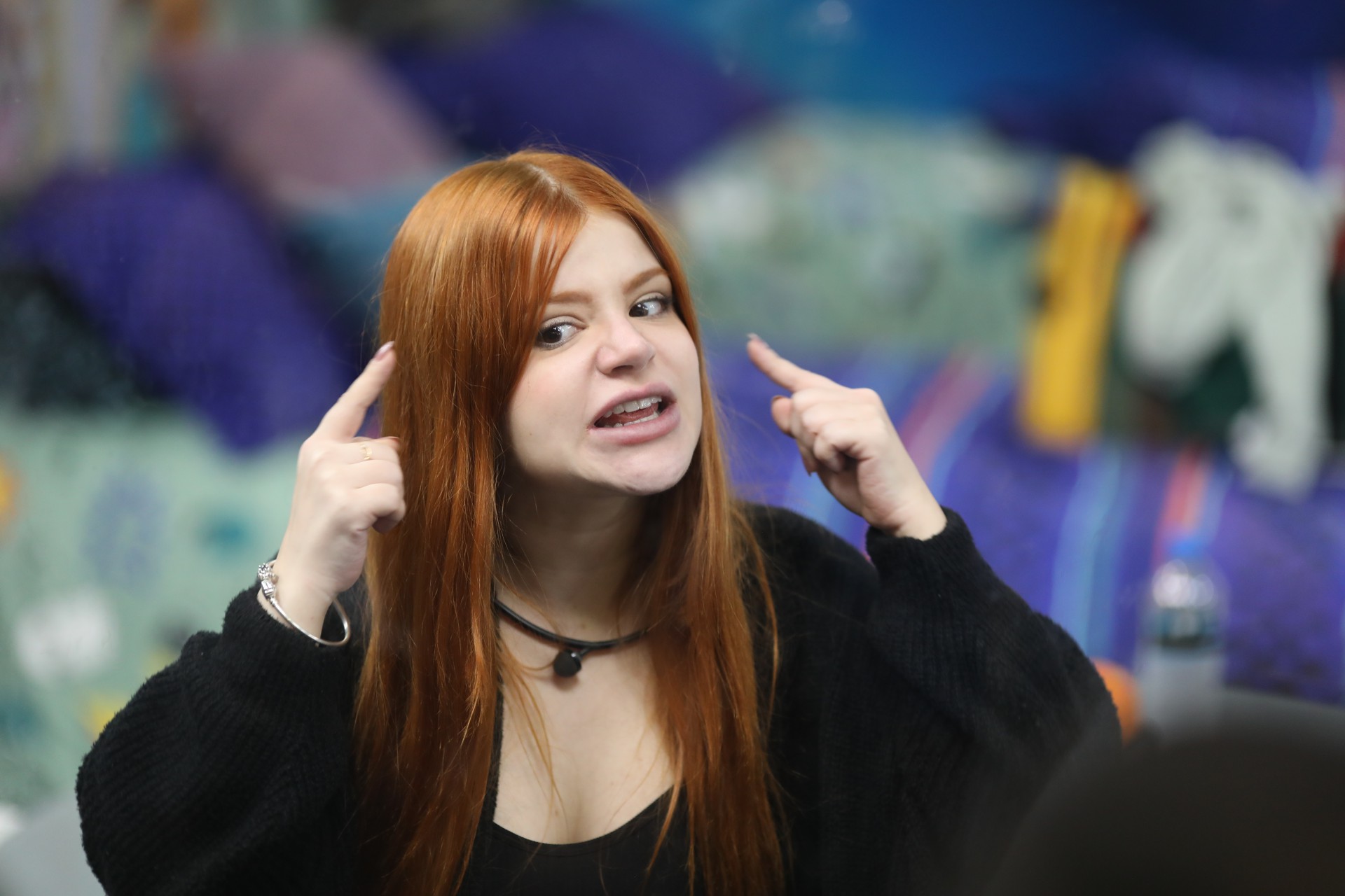 Participantes da casa de vidro do BBB23, no Via Parque Shopping. - Pedro Ivo/Agência O Dia