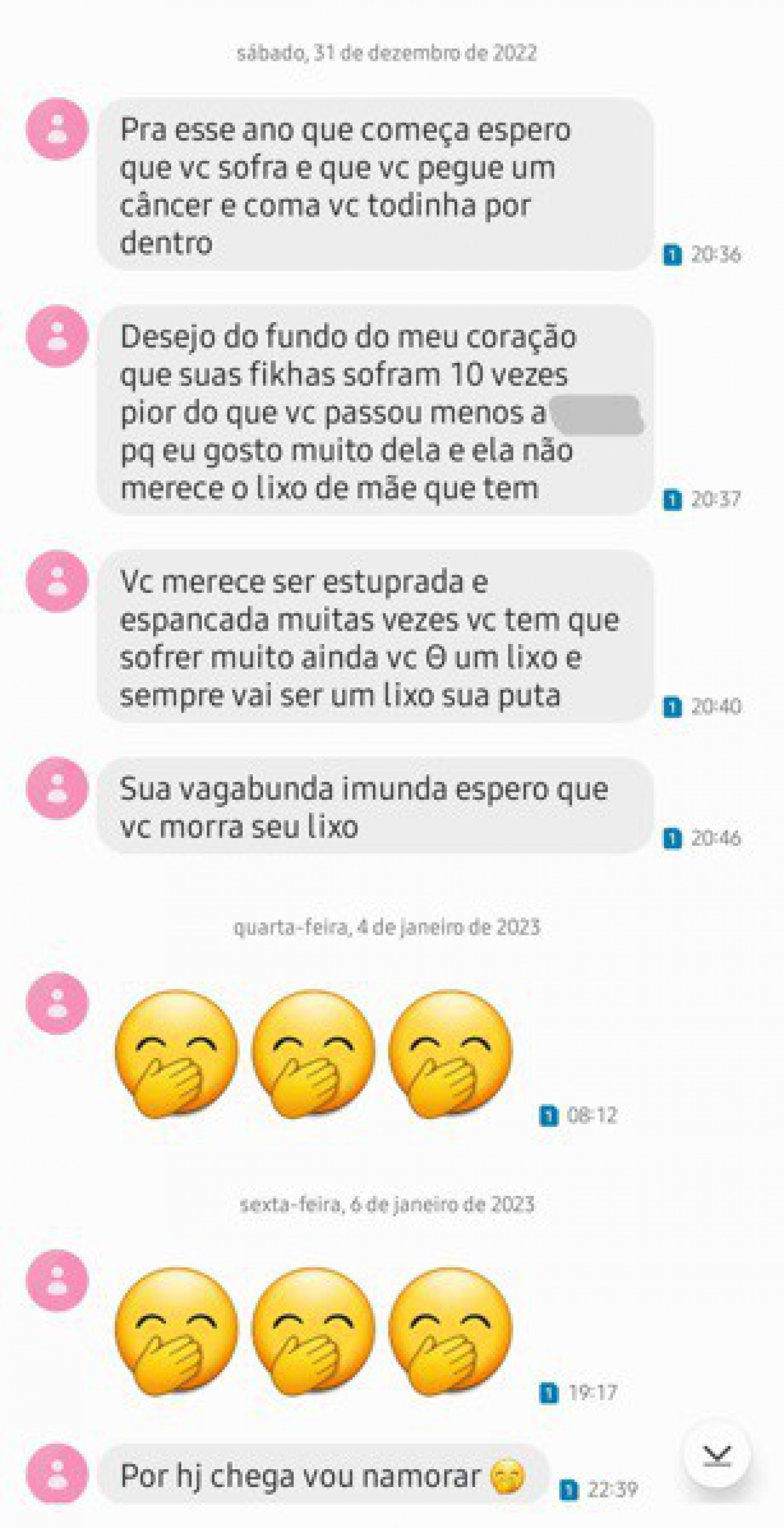 Em mensagens, Elimar Corrêa dos Santos ameaça a ex-companheira e suas filhas - Reprodução