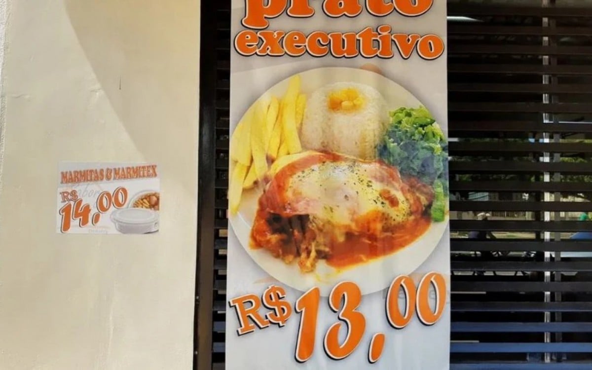 Valor da marmita vendida no Sabor de Casa, restaurante em que cartão corporativo do governo Bolsonaro registrou gasto de R$ 109 mil - Reprodução