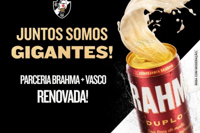 Vasco acerta renovação de patrocínio com a Brahma