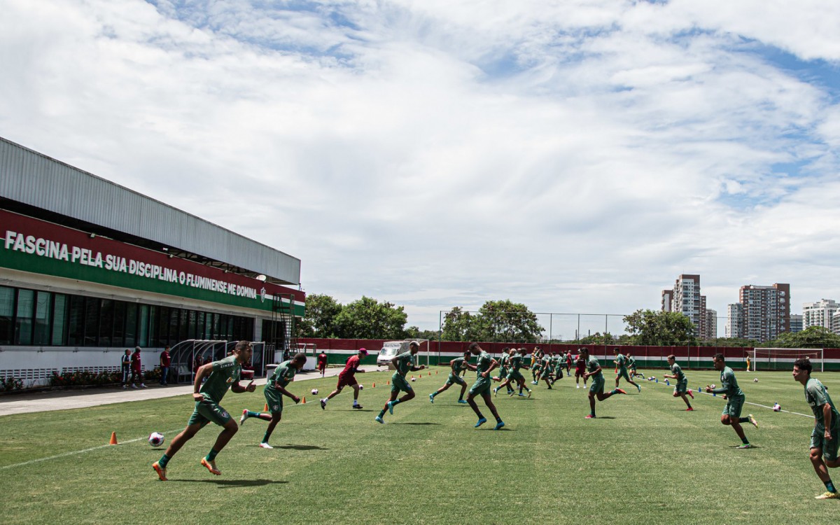 Jogadores do Fluminense fizeram último treino antes de estreia pelo Campeonato Carioca - Marcelo Gonçalves/Fluminense