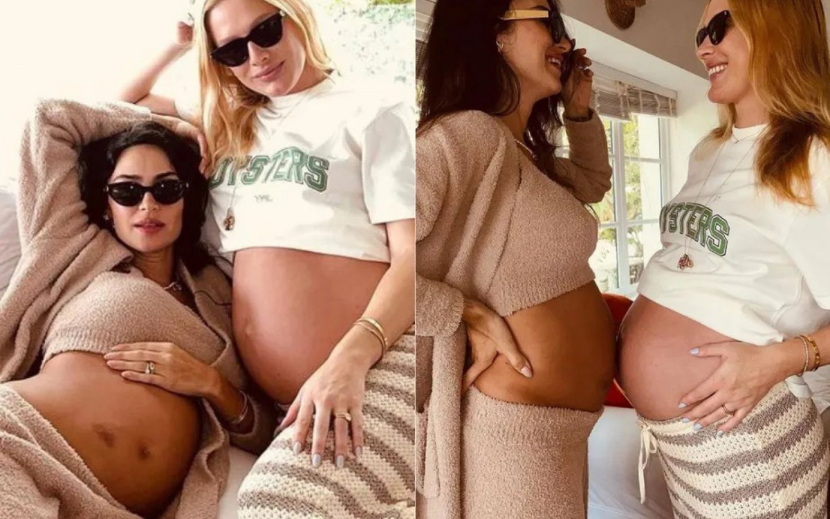 Thaila Ayala e Fiorella Mattheis exibem barrig&atilde;o de gravidez