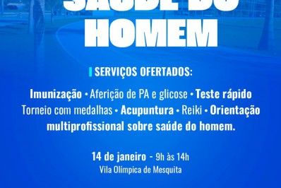 Mesquita promove ação voltada para a saúde masculina na Vila Olímpica