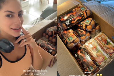 Errou as contas: Mari Gonzalez compra 12 caixas de ovos por engano