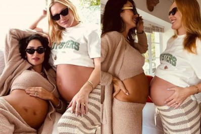 Thaila Ayala e Fiorella Mattheis exibem barrigões de gravidez: 'Melhor amiga'