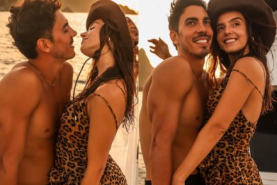 Só love! Giovanna Lancellotti e Gabriel David curtem passeio de barco em Noronha