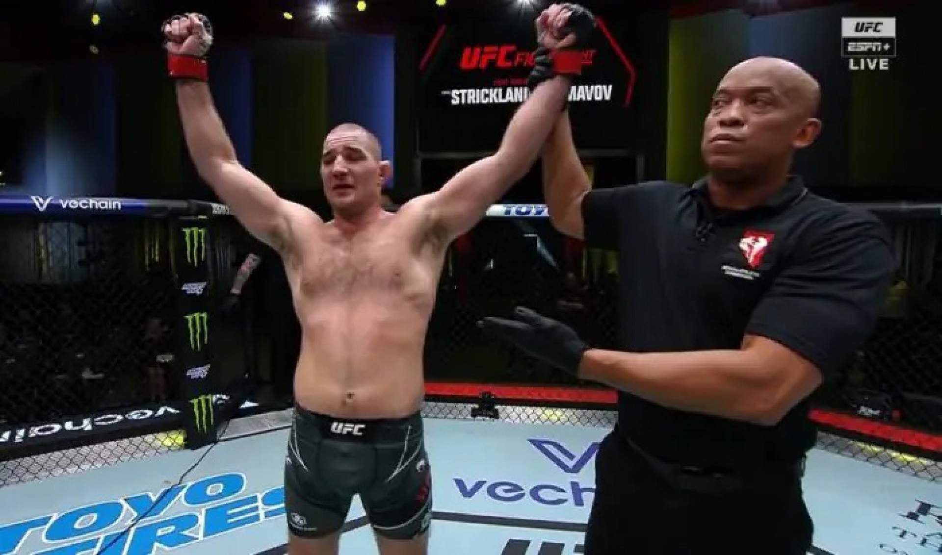 Sean Strickland derrotou Nassourdine Imavov na luta principal do UFC Vegas 67 - (Foto: Reprodução UFC)