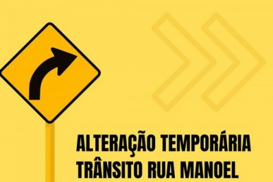 Rua Manoel Fernandes terá alteração temporária de trânsito