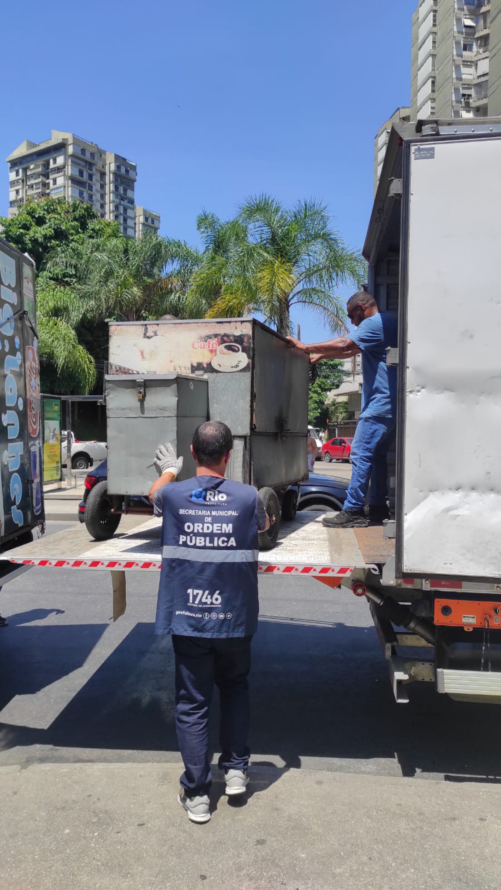 Agentes da Seop realizaram ação na Estrada da Gávea, na Rocinha
