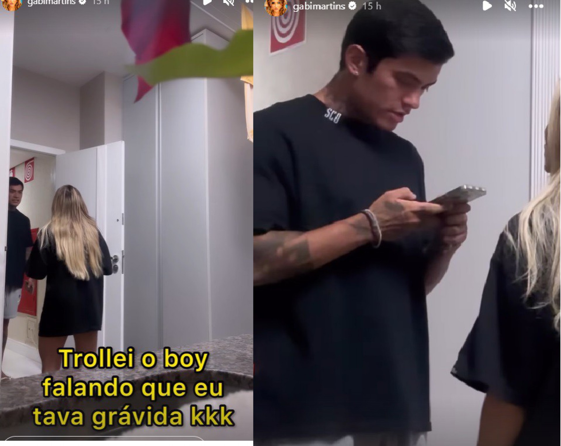 Gabi Martins brinca com o namorado e grava a reação dele - Reprodução de vídeo / Instagram