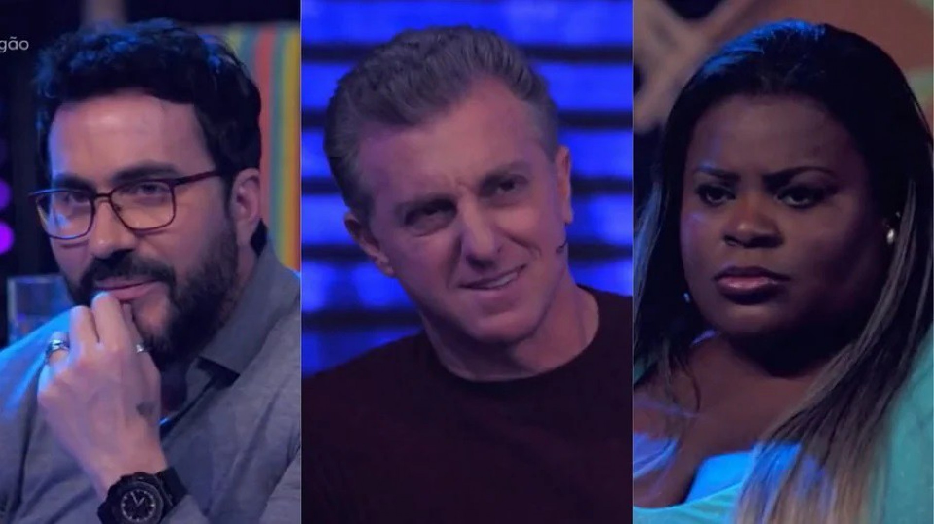 Padre Fábio de Melo, Luciano Huck e Jojo Todynho ficam intrigados com a performance da rapper Moanah - Reprodução Internet