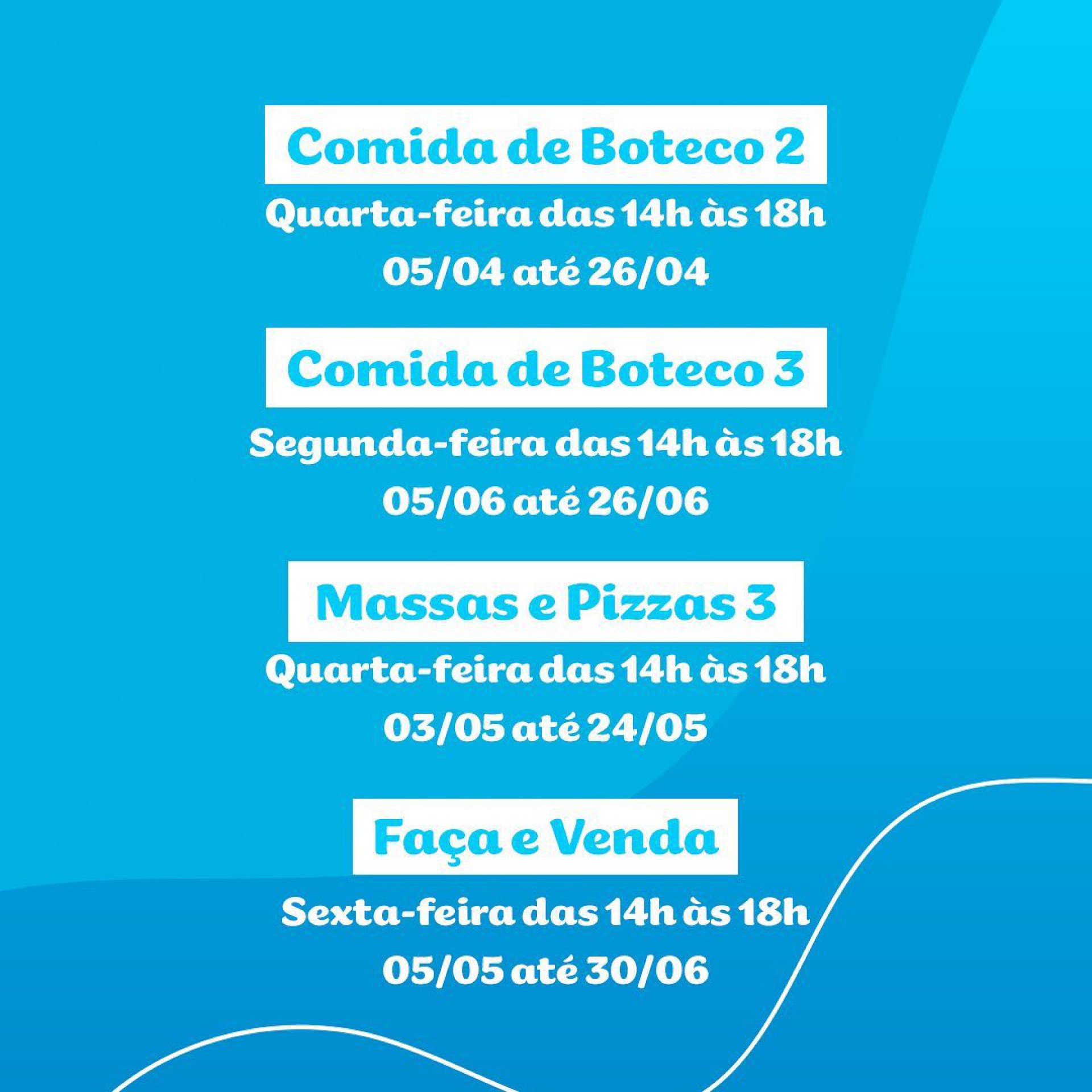 Cursos de Comida de Boteco - Divulga&ccedil;&atilde;o