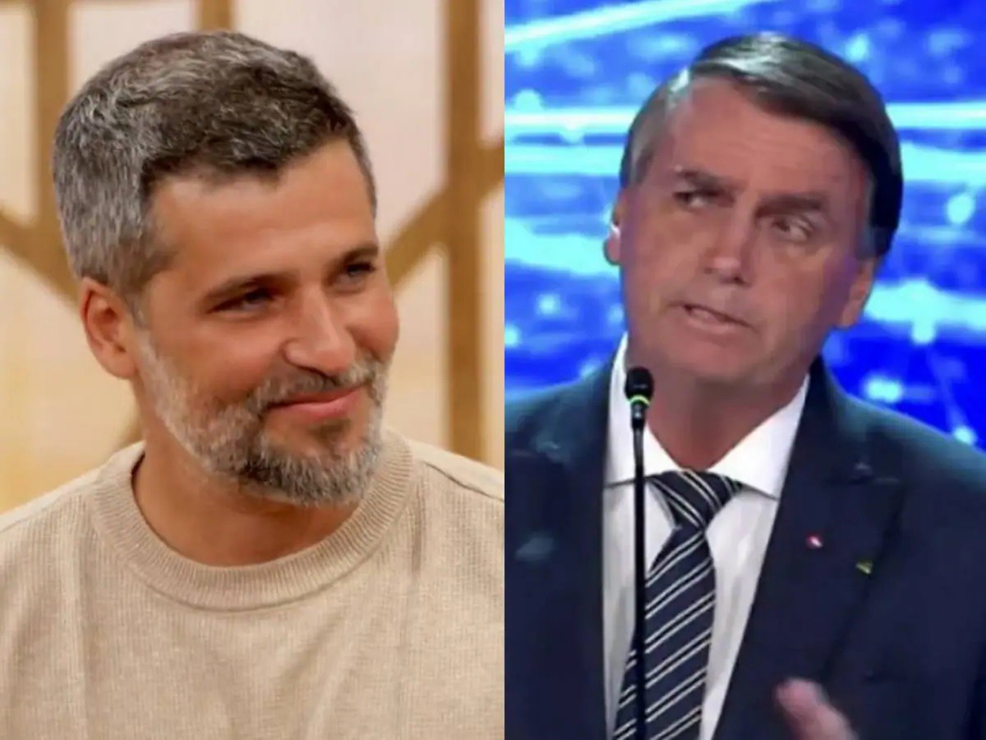 Bruno Gagliasso chama Bolsonaro de 'Bozo' em programa de TV - Reprodução / TV Globo / Band