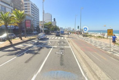 Roubo a veículo termina em perseguição na orla da praia em Ipanema
